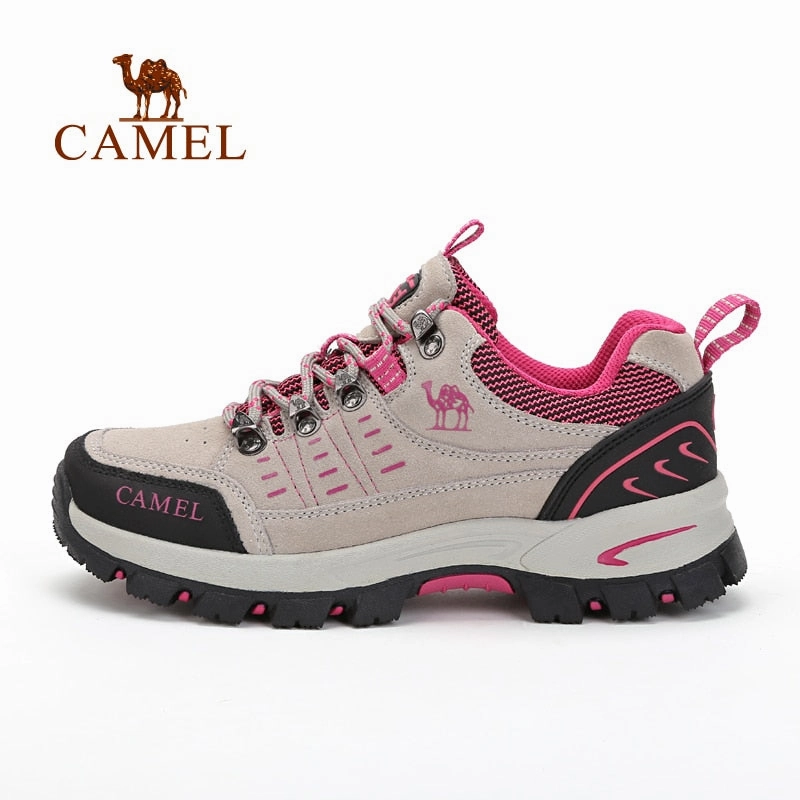 Big 5 Sporting Goods Hiking Shoes CAMEL Women Outdoor Hiking Shoes Comfortable Breathable Shock Absorption Lace-up Camping Trekking Shoes