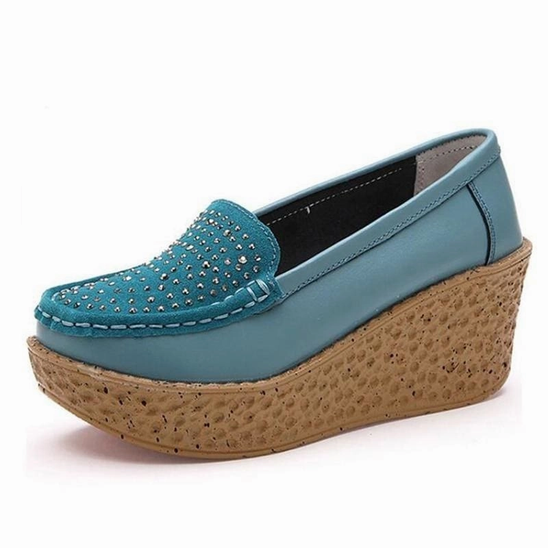 Casual Genuine Leather Leisure Platform Breathable Shoes Best Shoe Inserts For Heels