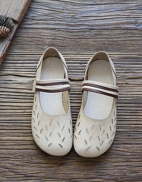 Handmade Hollow Velcro Comfortable Flats Flats Liz Claiborne Shoes