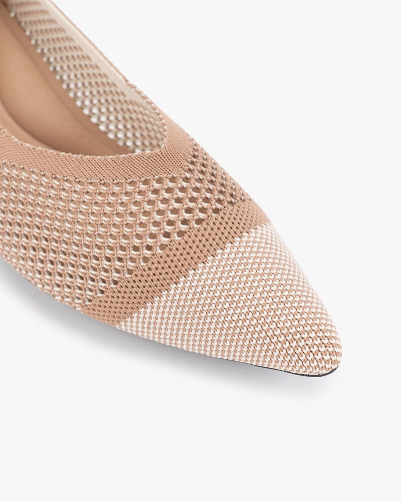 Pointed Toe Ballet Multi-color Mid-heel (Vita) Dress Shoes Flat