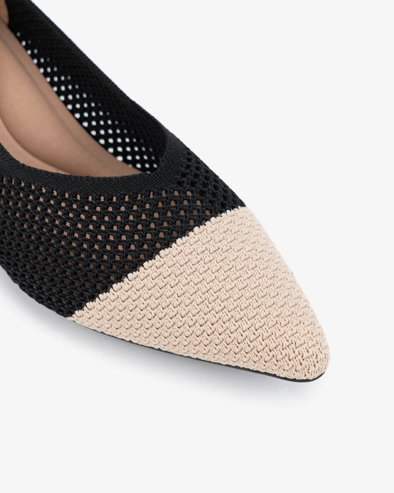 Flat Exercise Shoes Pointed Toe Ballet Multi-color Mid-heel (Vita)