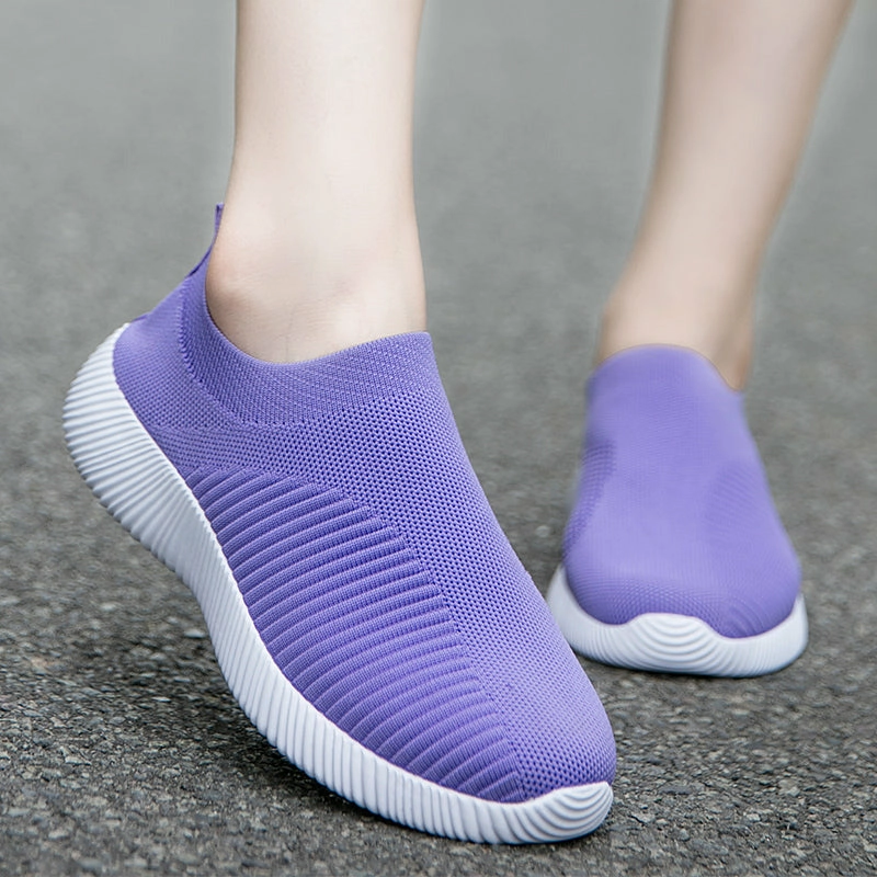 Waterproof  Golf Breathable Mesh Platform Sneakers Women Slip-On Soft Casual Running Shoes