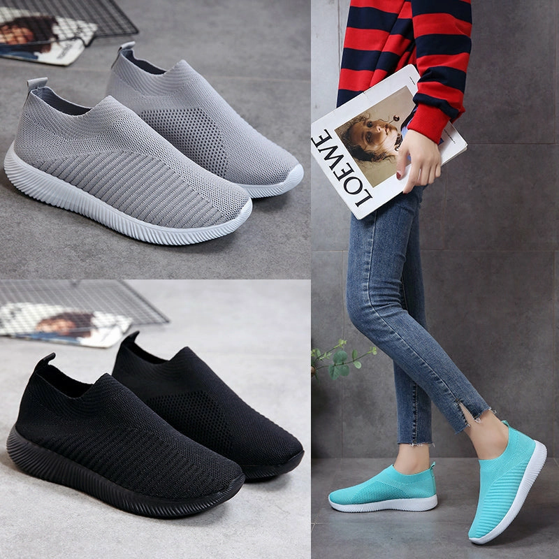 Breathable Mesh Platform Sneakers Women Slip-On Soft Casual Running Shoes Tiger Woods Golf Shoe