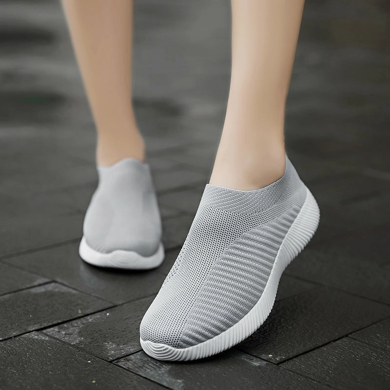 Phantom Golf Breathable Mesh Platform Sneakers Women Slip-On Soft Casual Running Shoes