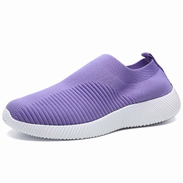 Athlon Golf Breathable Mesh Platform Sneakers Women Slip-On Soft Casual Running Shoes