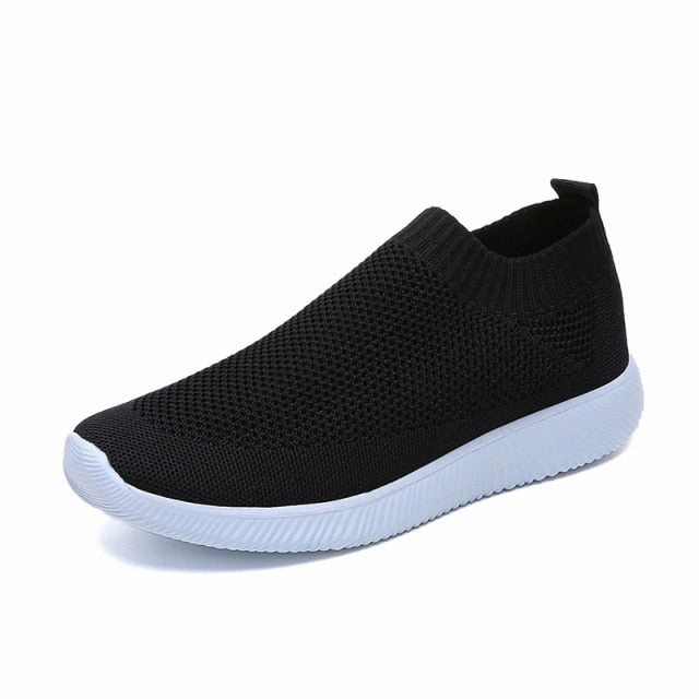 Policy Golf Breathable Mesh Platform Sneakers Women Slip-On Soft Casual Running Shoes