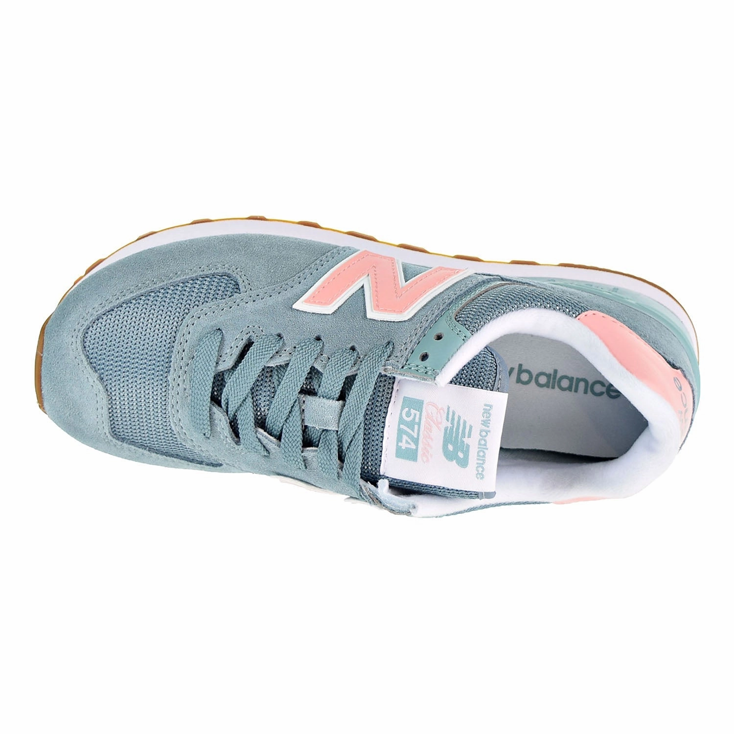 New Balance Gum Bottom New Balance 574 Classics "Summer Dusk" Women's Shoes Green