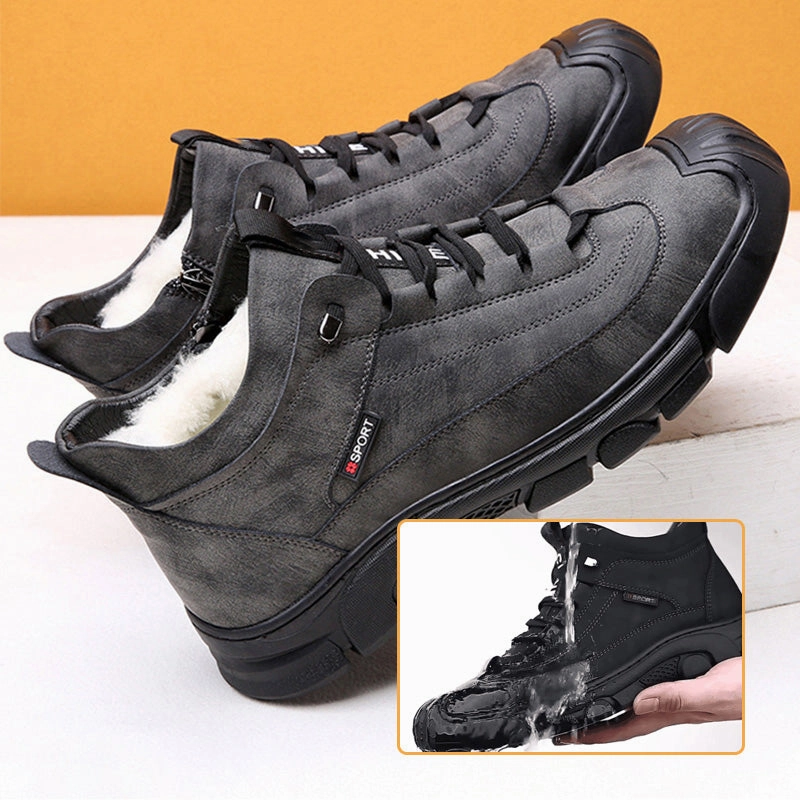 Christmas Hot Sale Men's Faux Wool Lining Leather Sneaker New York Giants Sneakers