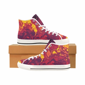 Women's Camouflage Print Canvas High Top Shoes High Heels For Cheap