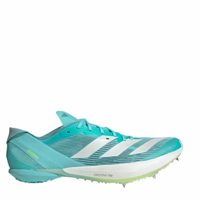 Adidas Shoes Unisex Adidas Unisex Adizero Ambition Track Running Spikes in Flash Aqua/Zero Metalic/Lucid Lemon AW25