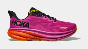 Clifton 9 Mens Running Shoes (Fuchsia/Black) On Sale