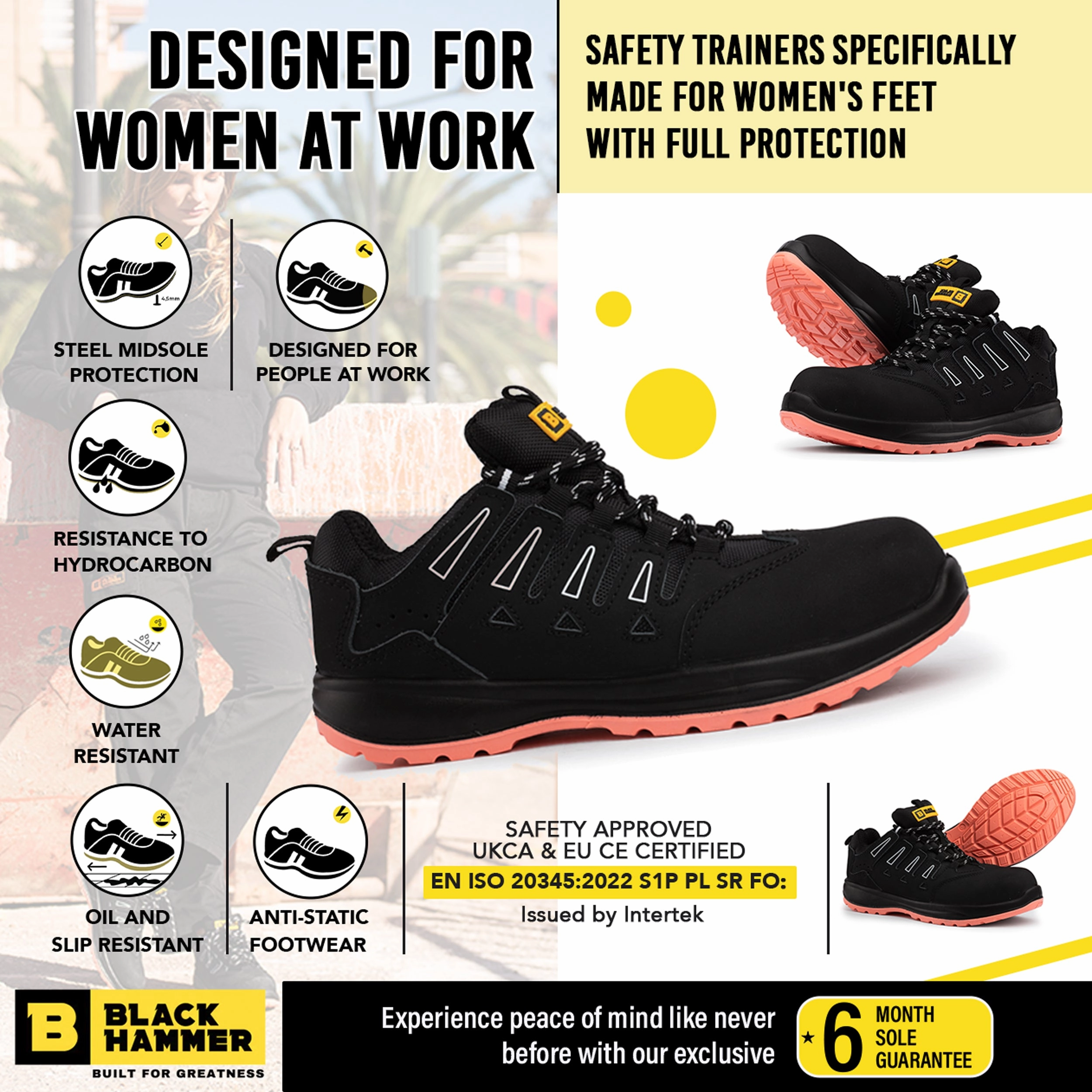 Crossfit Shoes Vs Training Shoes Black Hammer - 9006 Betsy Safety Trainers