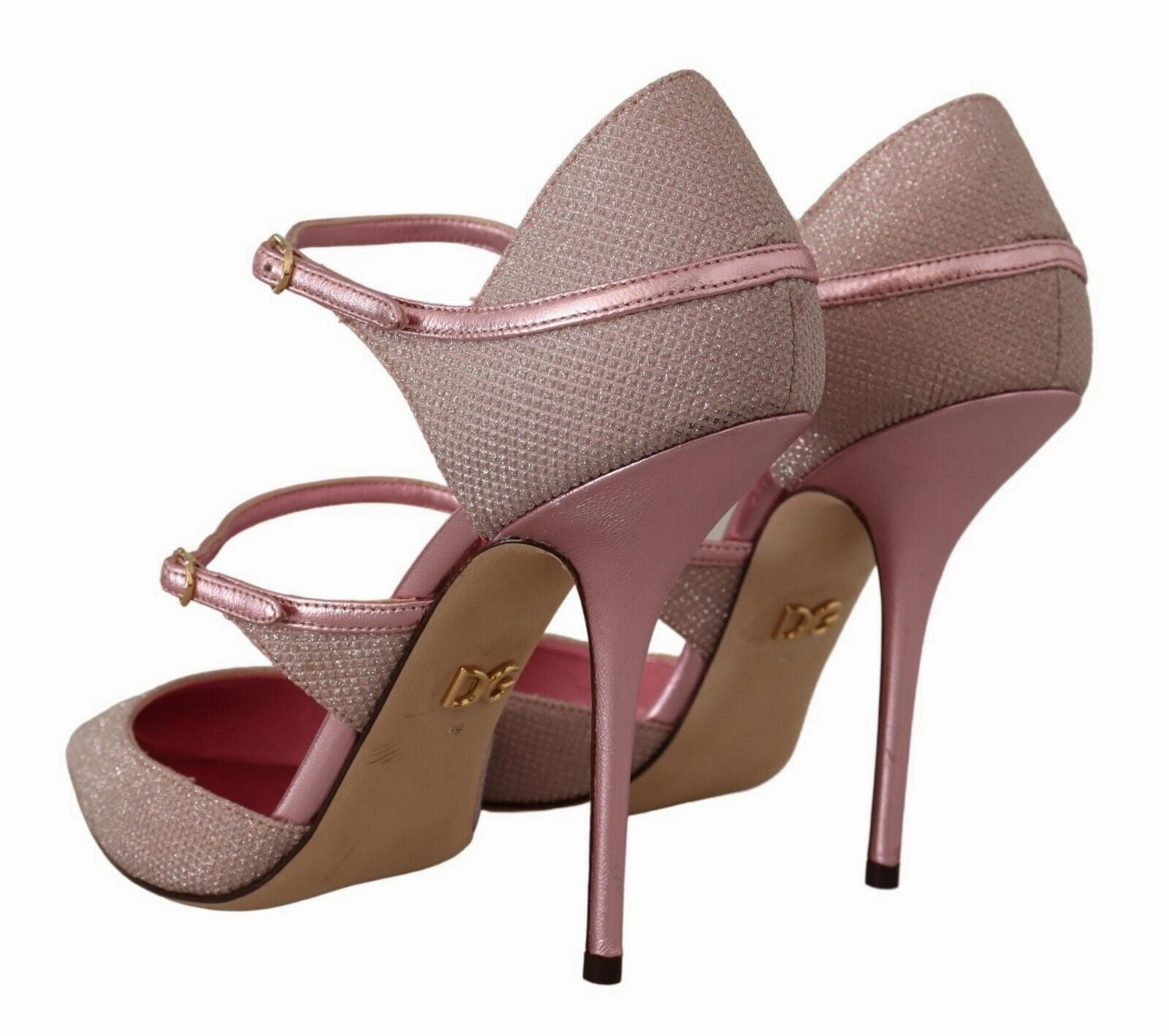 Best Sandals For High Arches Dolce & Gabbana Pink Glittered Strappy Sandals Mary Jane Shoes