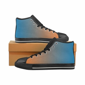 The Most Comfortable High Heel Shoes Buy Women Big Size Bluish Orange Solids Print Canvas High Top Shoes at TFS