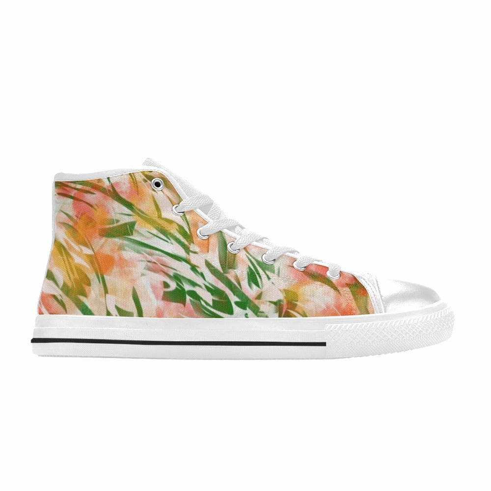 Bush Art High Top Canvas Women's Shoes Flat Feet Zero Drop Shoes