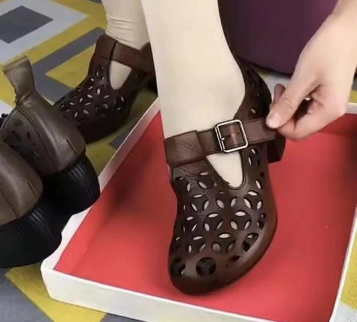 Women Sandals Handmade Retro Women Shoes Square Toe Sandals Female Heels Sandals   S596310 Sandals Resorts St Vincent