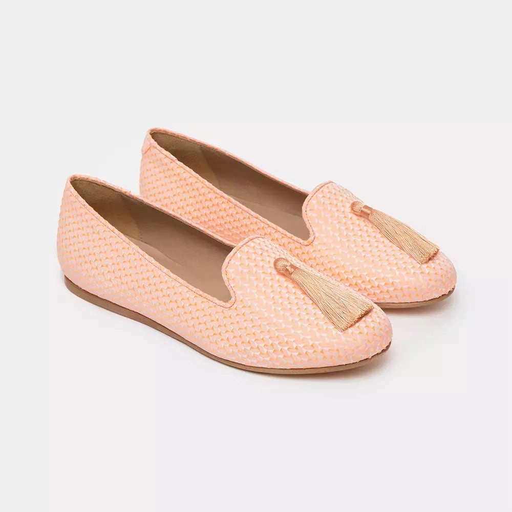 Flat Shoes Big Size Charles Philip Elegant Pink Silk Alba Loafers
