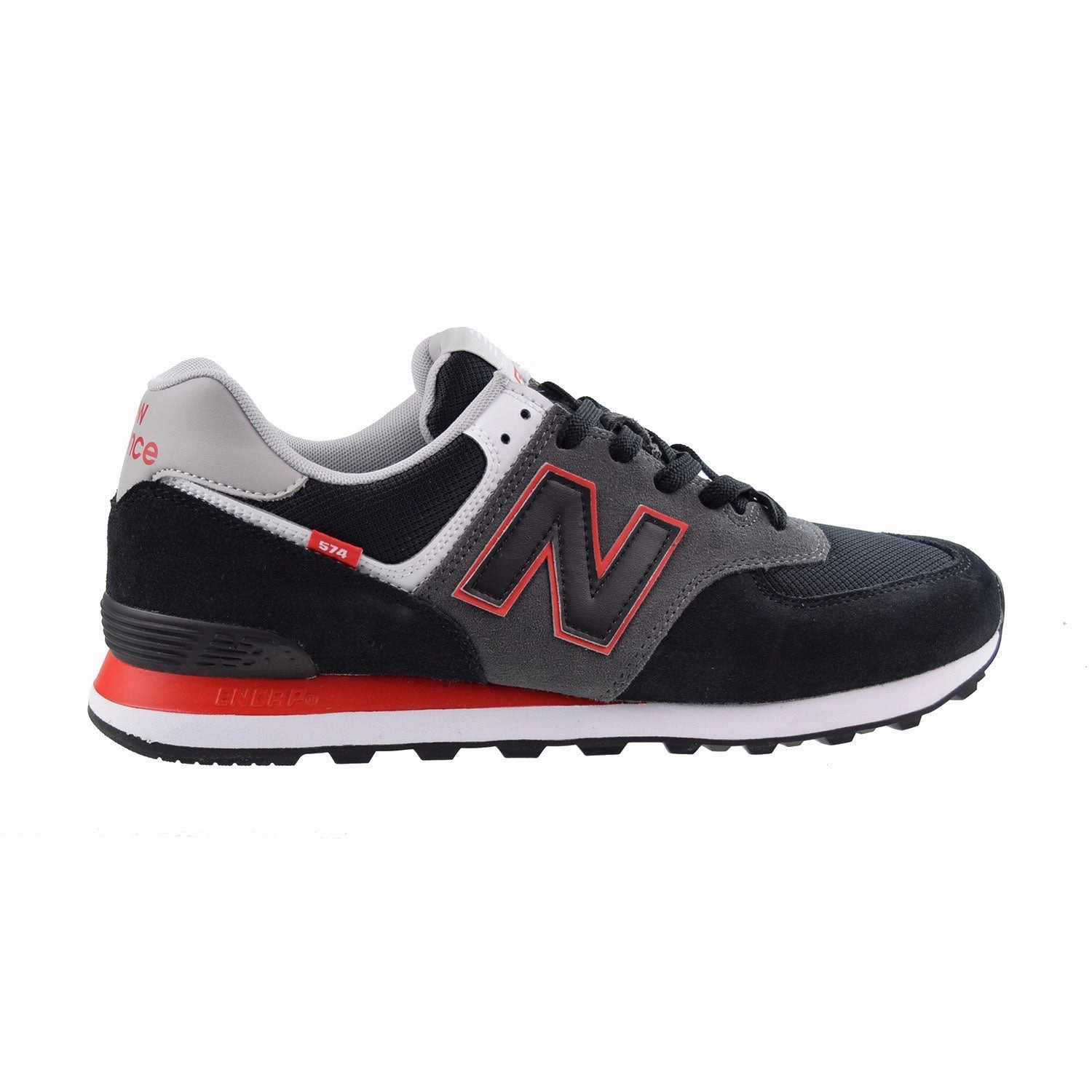 Mens New Balance 990v6 New Balance 574 Men's Shoes Black-Grey-Velocity Red