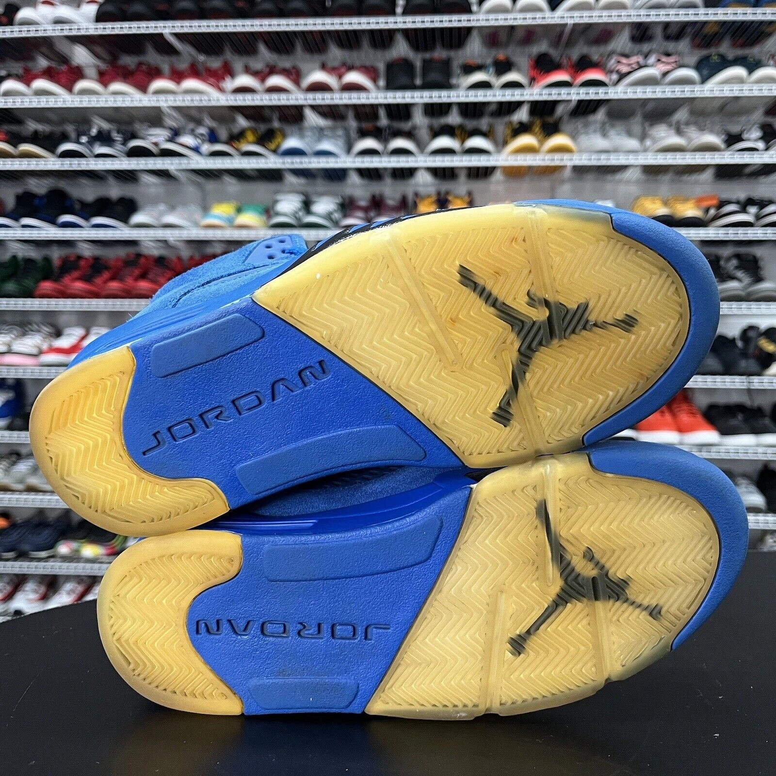 Asics Marathon Running Shoes Nike Air Jordan 5 Retro Blue Suede 136027-401 Men's Size 8