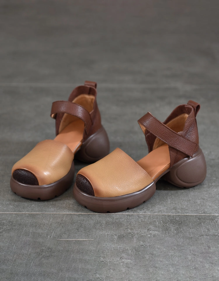 Sandals Cycling Comfortable Round Toe Chunky Heel Platform Sandals