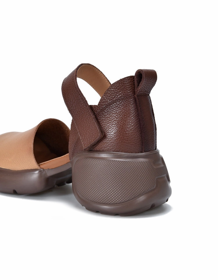 Platform Sandals Strappy Comfortable Round Toe Chunky Heel Platform Sandals