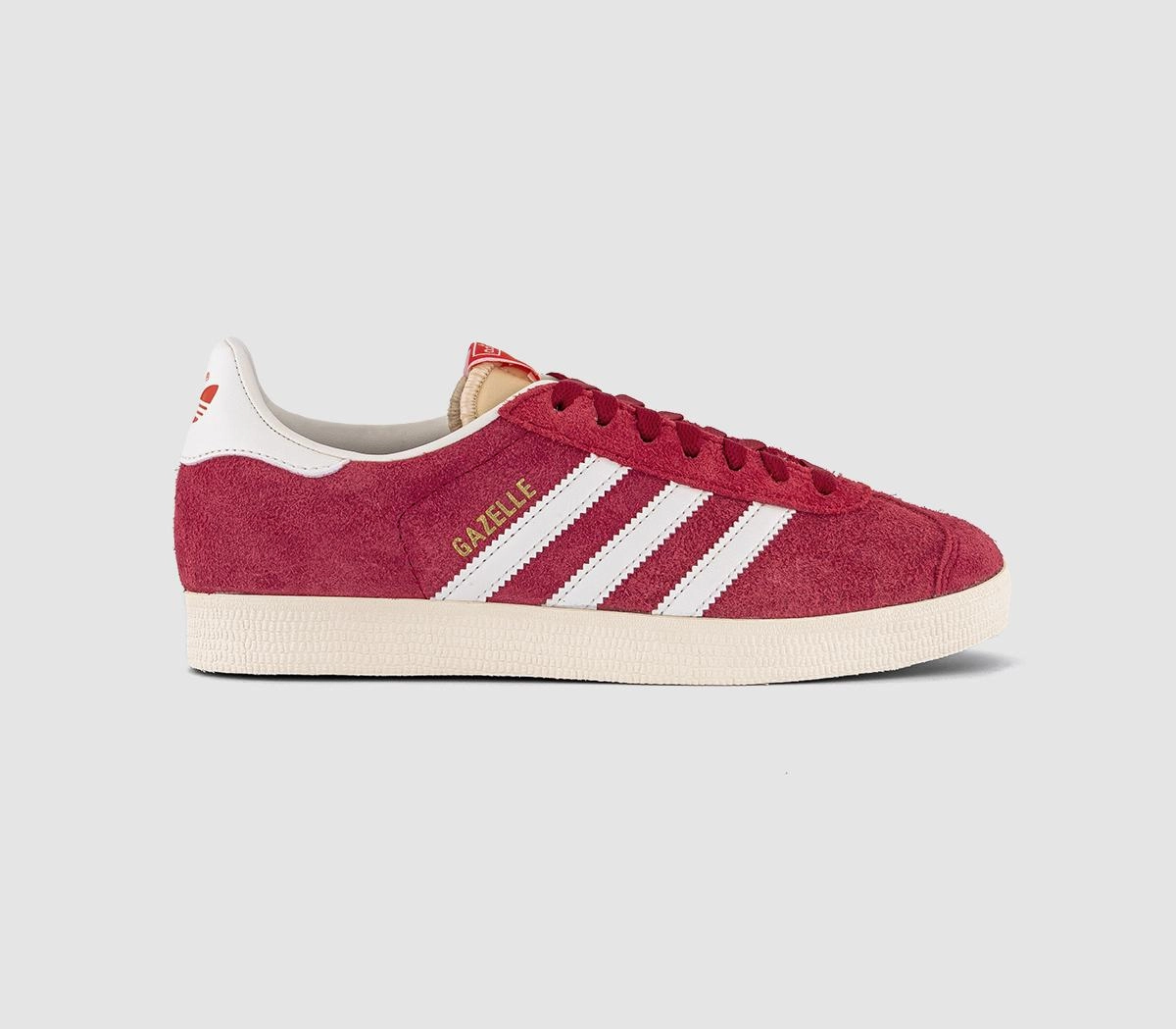 adidas Gazelle Trainers Team Victory Red Off White Cream White Adidas Campus Shoes
