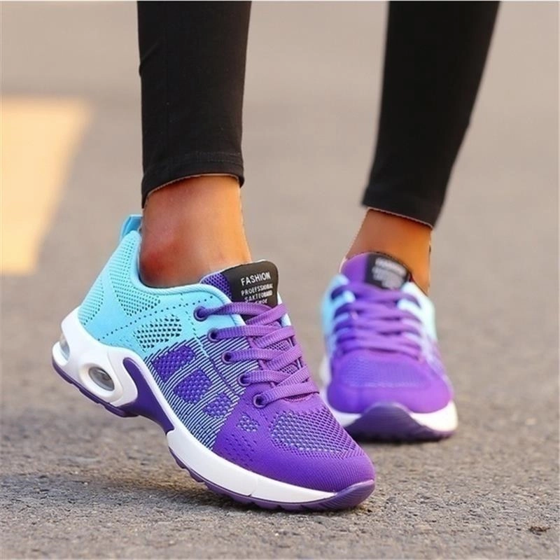 Summer Women Shoes Breathable Mesh Outdoor Light Weight Sports Shoes Best Tennis Court Shoes For Flat Feet