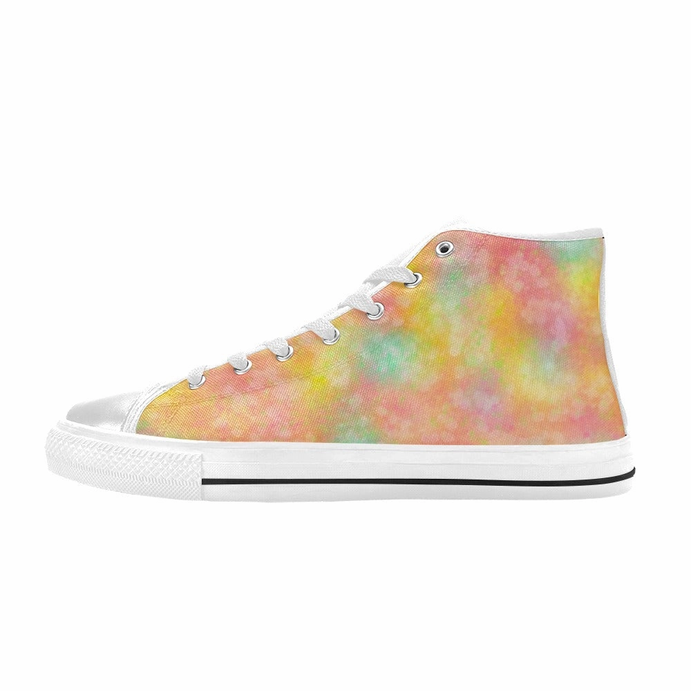 Flat Insole Shoes Candy Floss High Top Canvas Women's Shoes up to size 12