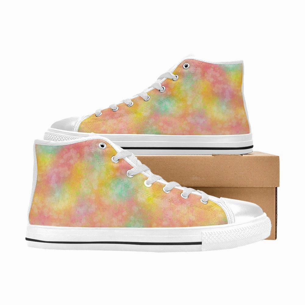 Candy Floss High Top Canvas Women's Shoes up to size 12 Shoes Size Flat
