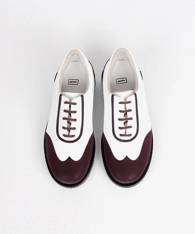 Air Zoom Golf Giclee Women's Under Score Premium Leather Golf Shoes - Burgundy
