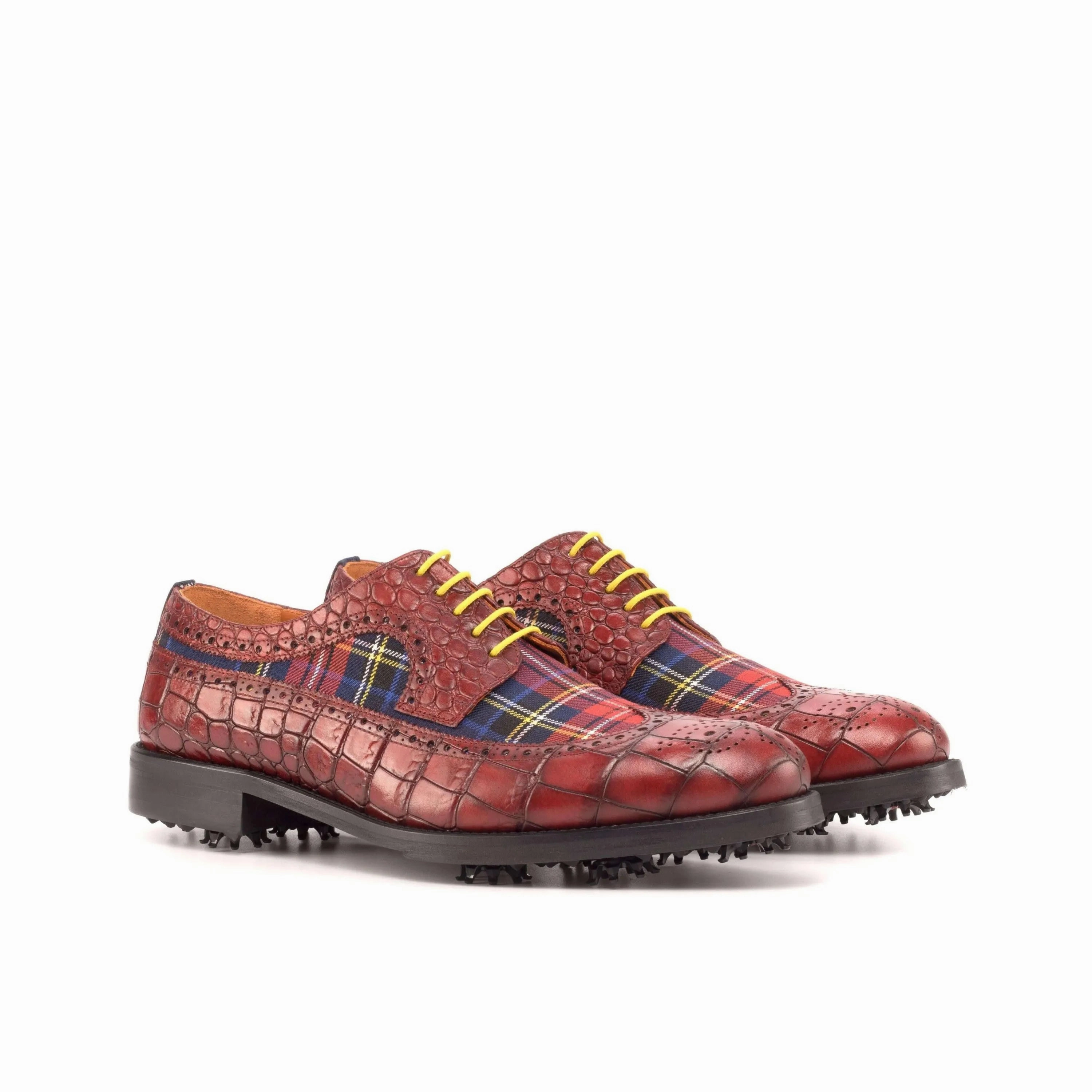 Aldorado Longwing Blucher Golf Shoes II With Spikes Leather Golf