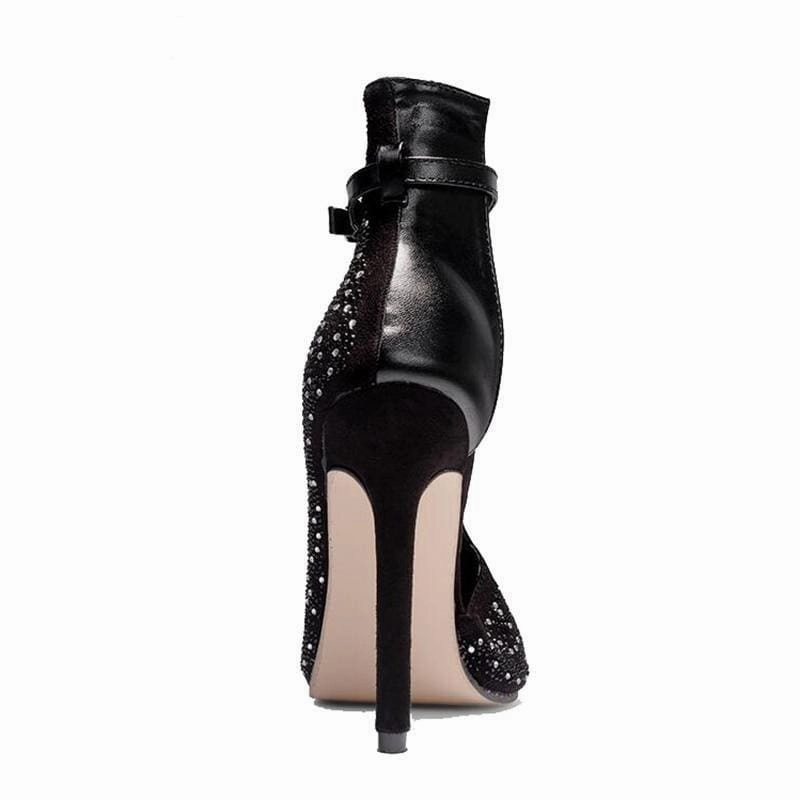 High Heels Size 13 Crystal Sequins Sexy Gladiator Rhinestone Buckle Strap Party Shoes