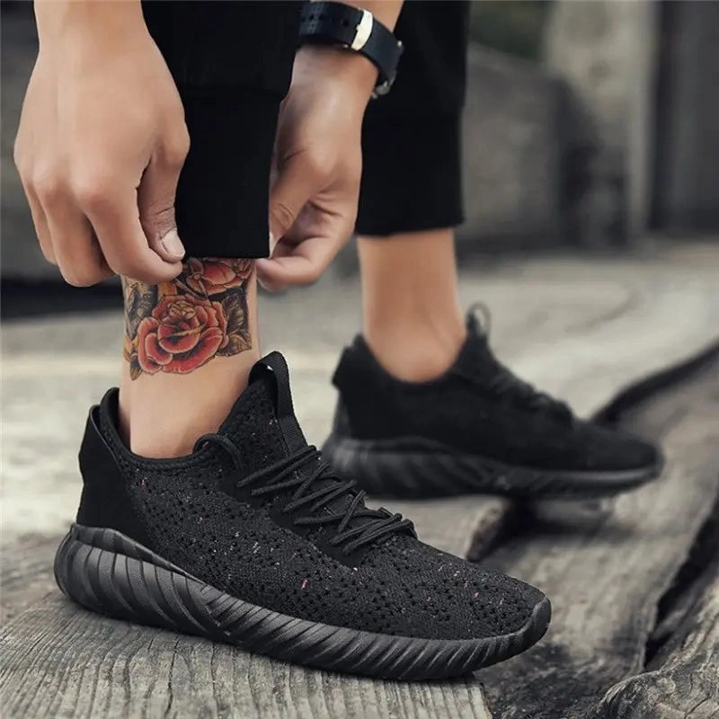 Running Shoes For Men Outdoor Mesh Comfortable Man Sneakers Sports Shoes Lace-up Sneaker Non-marking Flat Sole Shoes