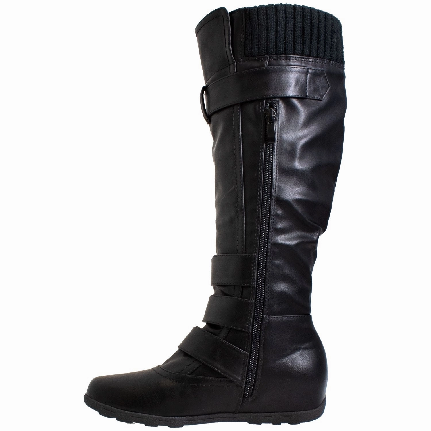 Best Trail Running Shoes 2025 Generation Y Women's Knee High Boots Strappy Buckles Combat