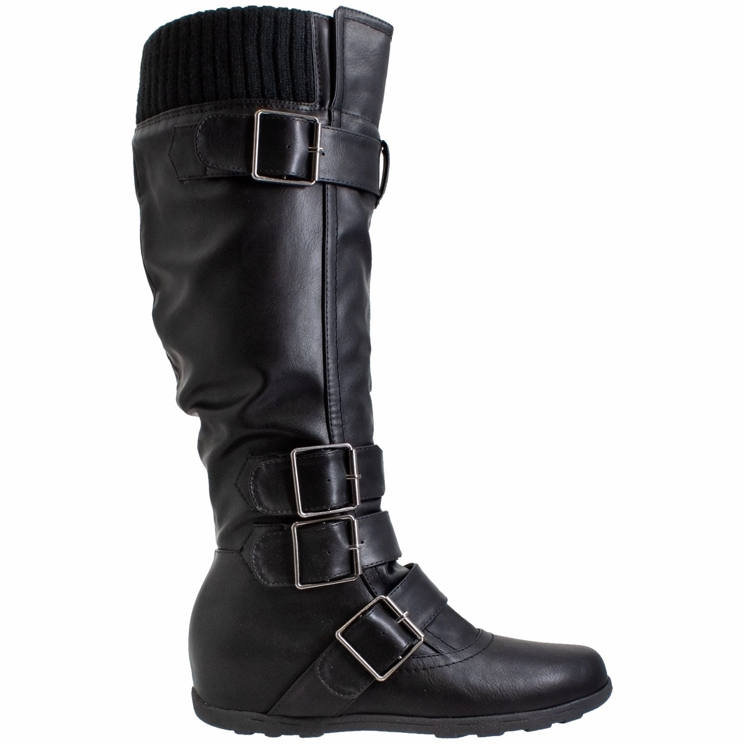 Flex Runner 3 Kids Road Running Shoes Generation Y Women's Knee High Boots Strappy Buckles Combat