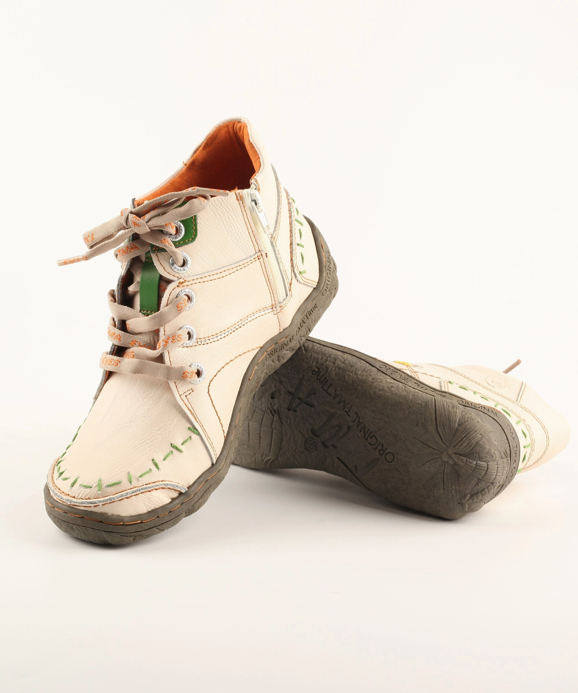 Women's Retro Hand-Stitched Washed Easy Access Hi -Top Zip Up Sneakers Asics Walking Shoes Nz