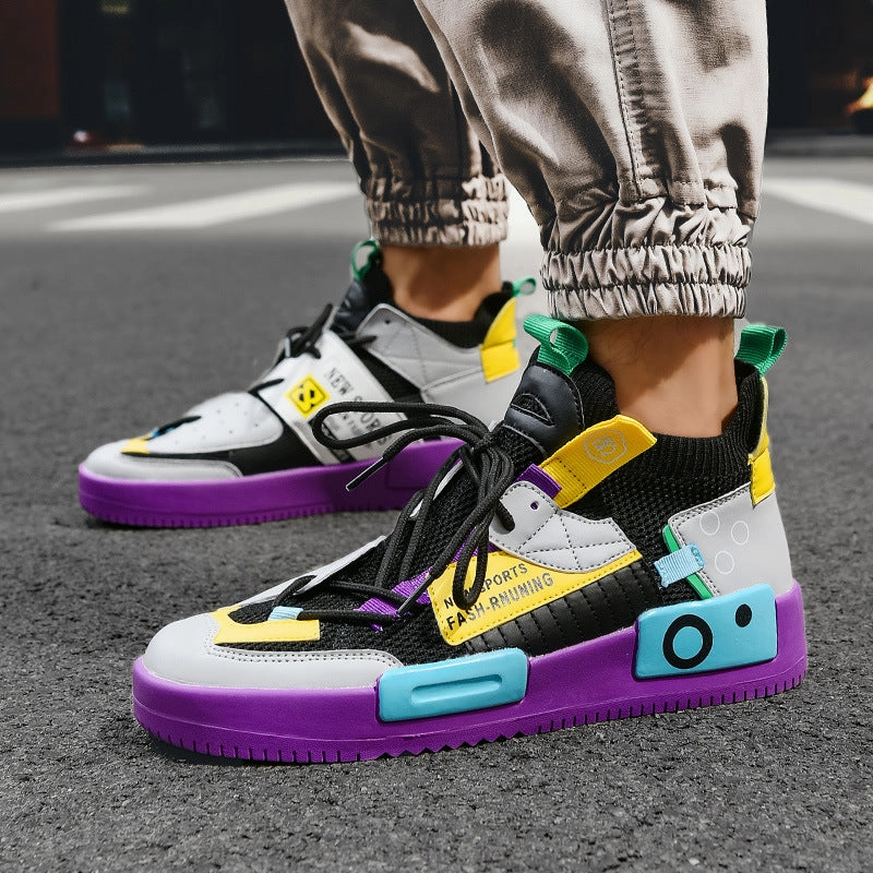 Men's Sports Thick-soled Shoes - GlamzLife United Healthcare And Silver Sneakers