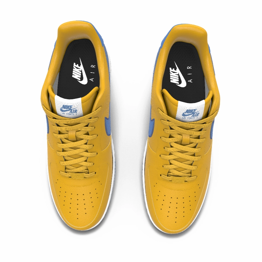 $195 NIB NEW Mens NIKE Air Force 1 Low Premium Yellow Leather Custom BB Shoes Asics Gel Rocket 8 Volleyball Shoes