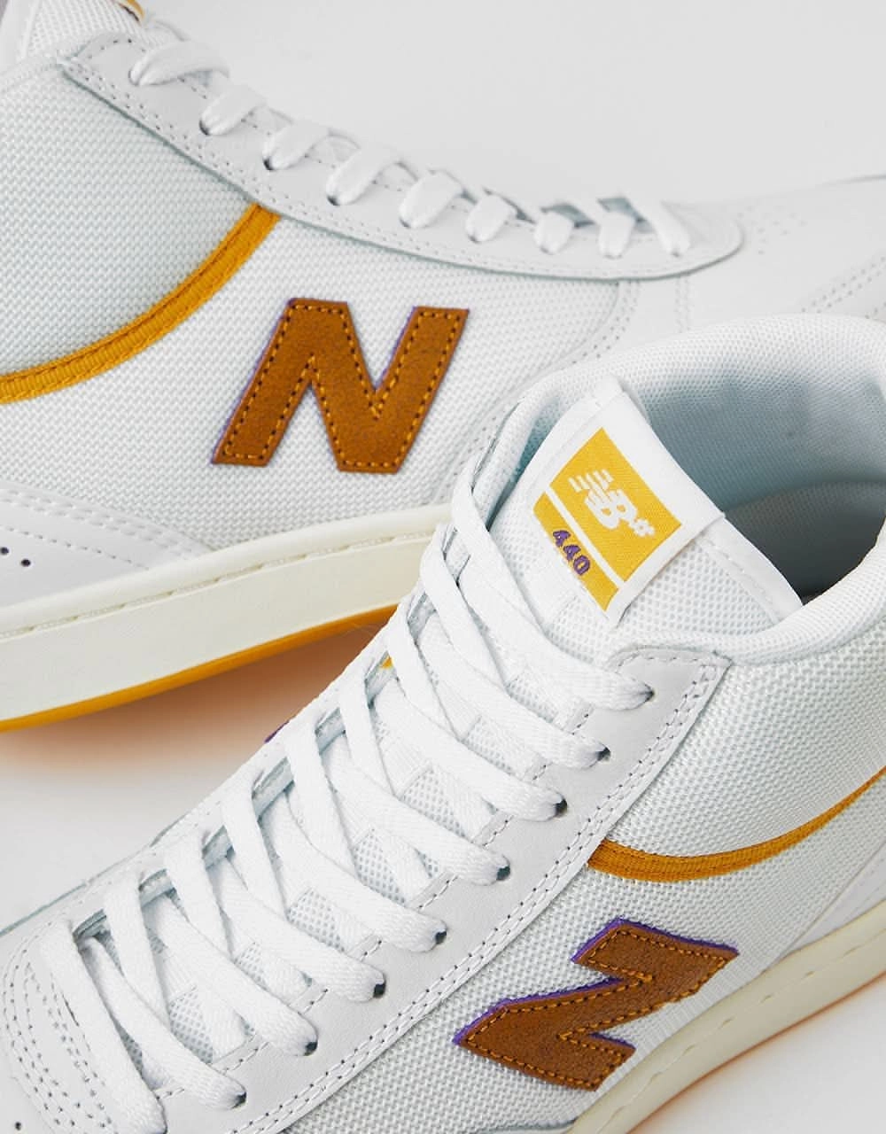 New Balance Shoe Box New Balance Numeric 440 Hi Skate Shoes - White/Yellow