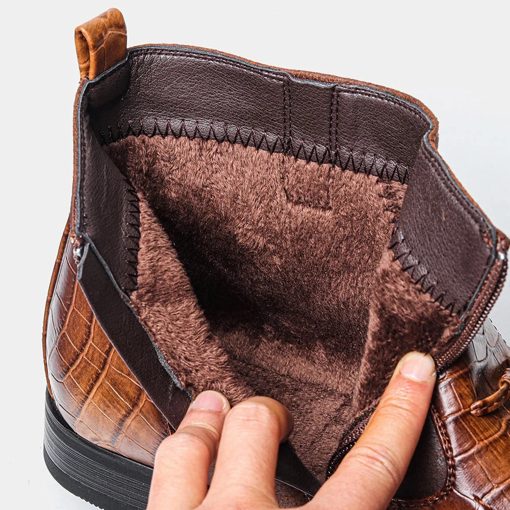 Tieks Flat Shoes Crocodile Leather Fashion Tassel Men's Shoes