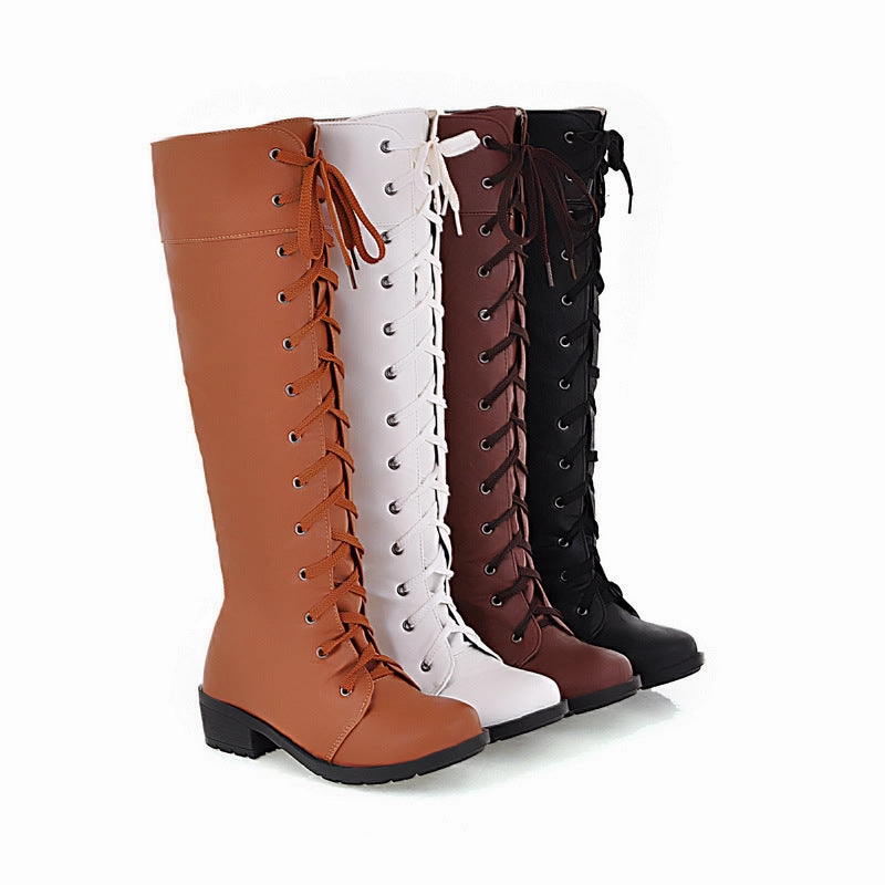 Alfa Western Boots Cross Straps Tall Motorcycle Boots Shoes for Women 5535