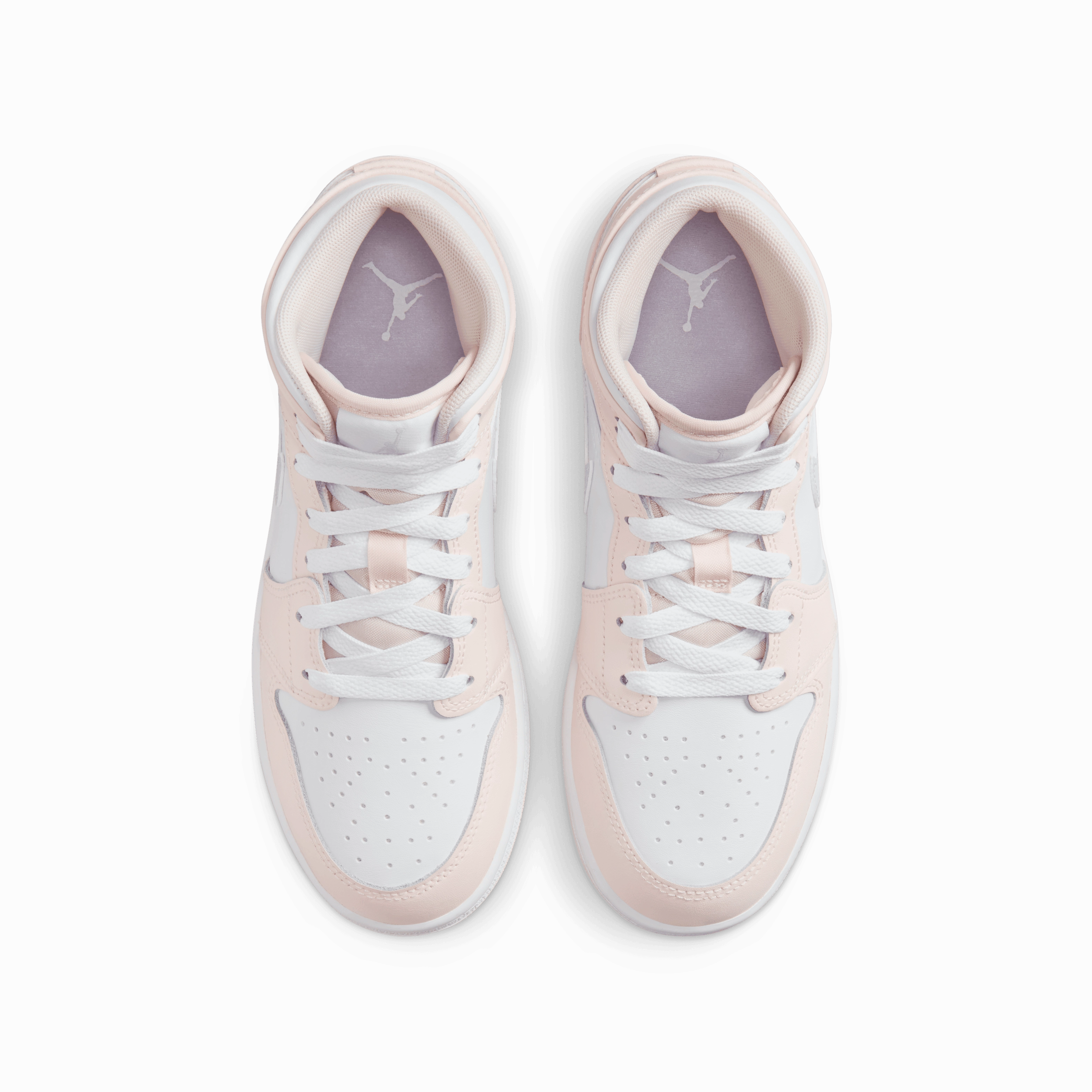 Jordan - Girl - GS Air Jordan 1 Mid - Pink Wash/Violet Asics Shoe Size Chart Width