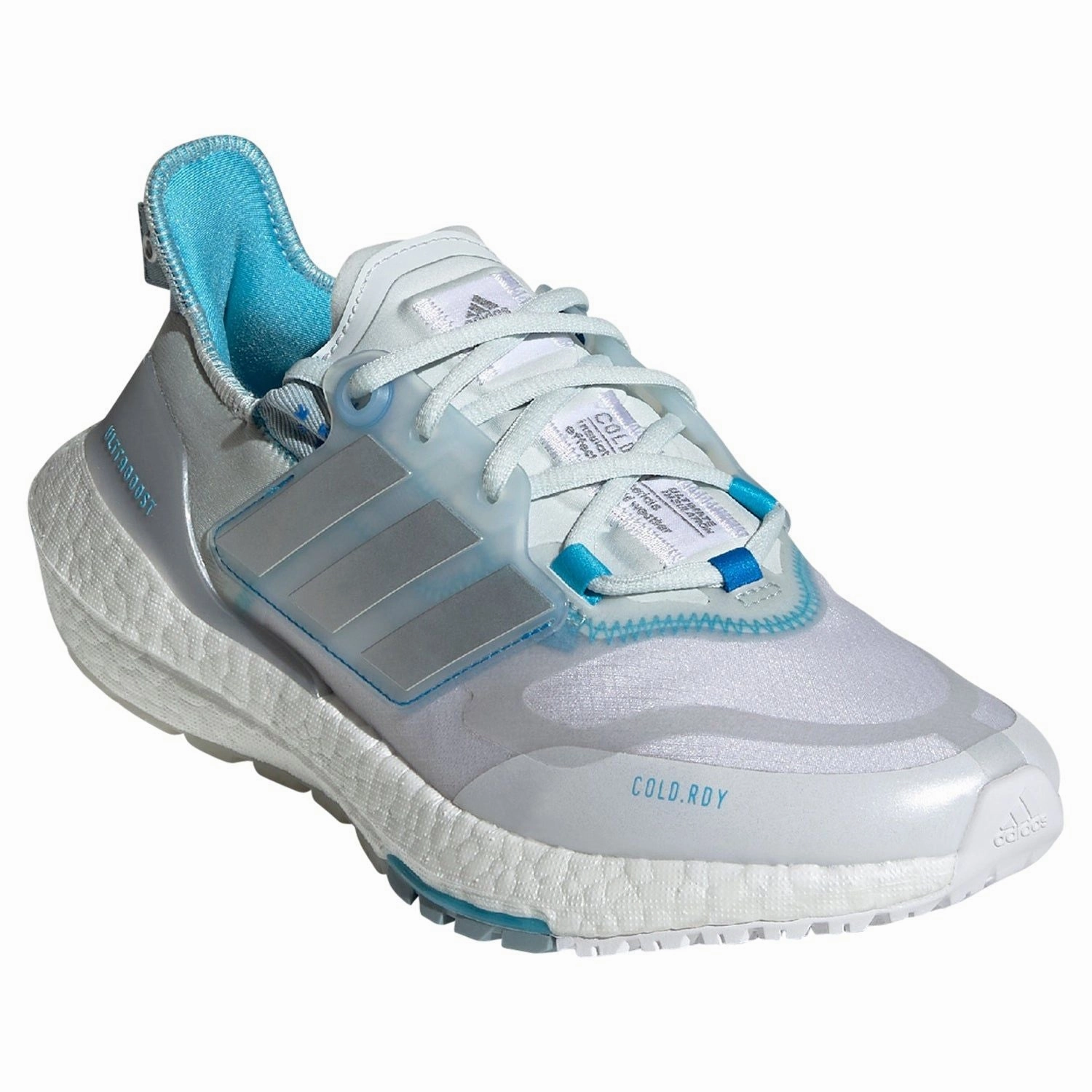 Adidas Rock Climbing Shoes adidas Womens Ultra Boost 22 Cold.RDY Trainers - Blue Tint Silver Metallic