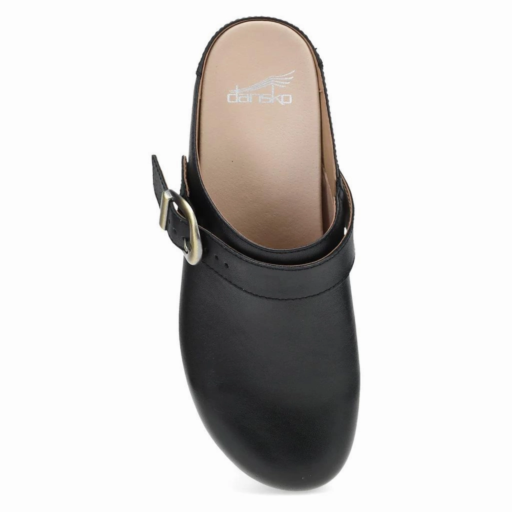 Dansko Baylor Black Calf Leather Mule (Women's) Slip-on Best Casual Shoes