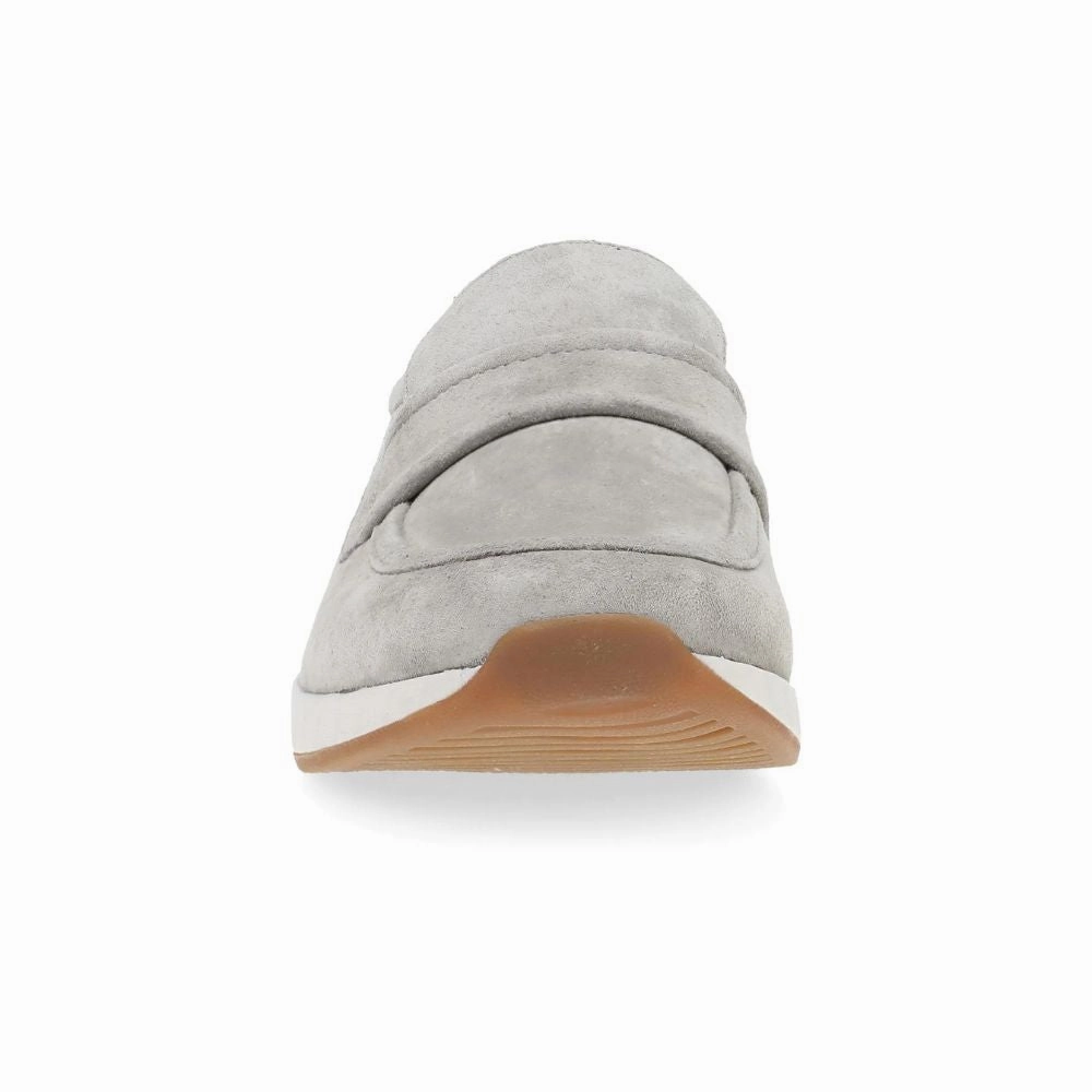 Best Leather Casual Shoes Dansko Clementine Light Grey Nubuck Sneaker (Women's)