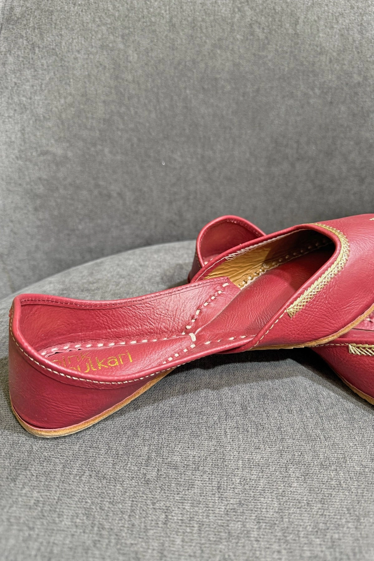 Dark Red Women's Jutti Flat Shoes Flat Platform Wedding Shoes