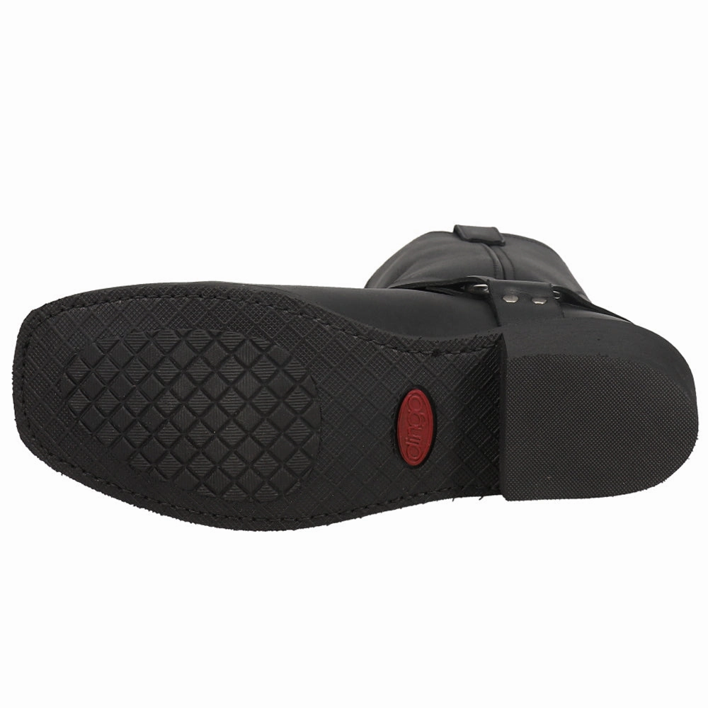 Wide Width Hiking Boots Dean Harness Square Toe Pull On Motorcycle Boots