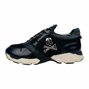 Philipp Plein Womens Black Mesh Panel Skull Sneaker Shoes (Size 38) On Cloud X 3 Training Shoes