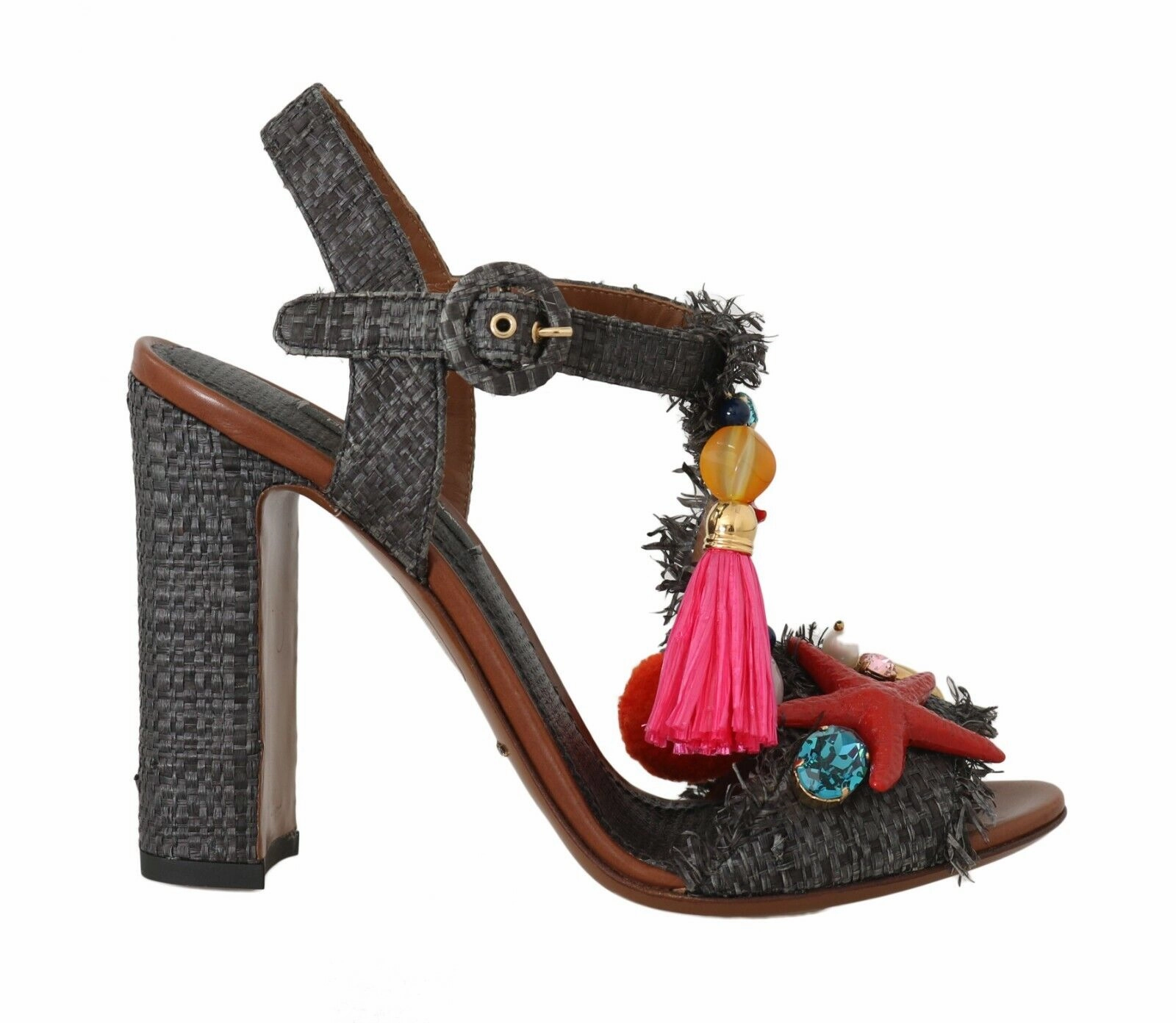 Dolce & Gabbana Gray Straw MARINA Sea Star Sandals Sofft Sandals Amazon
