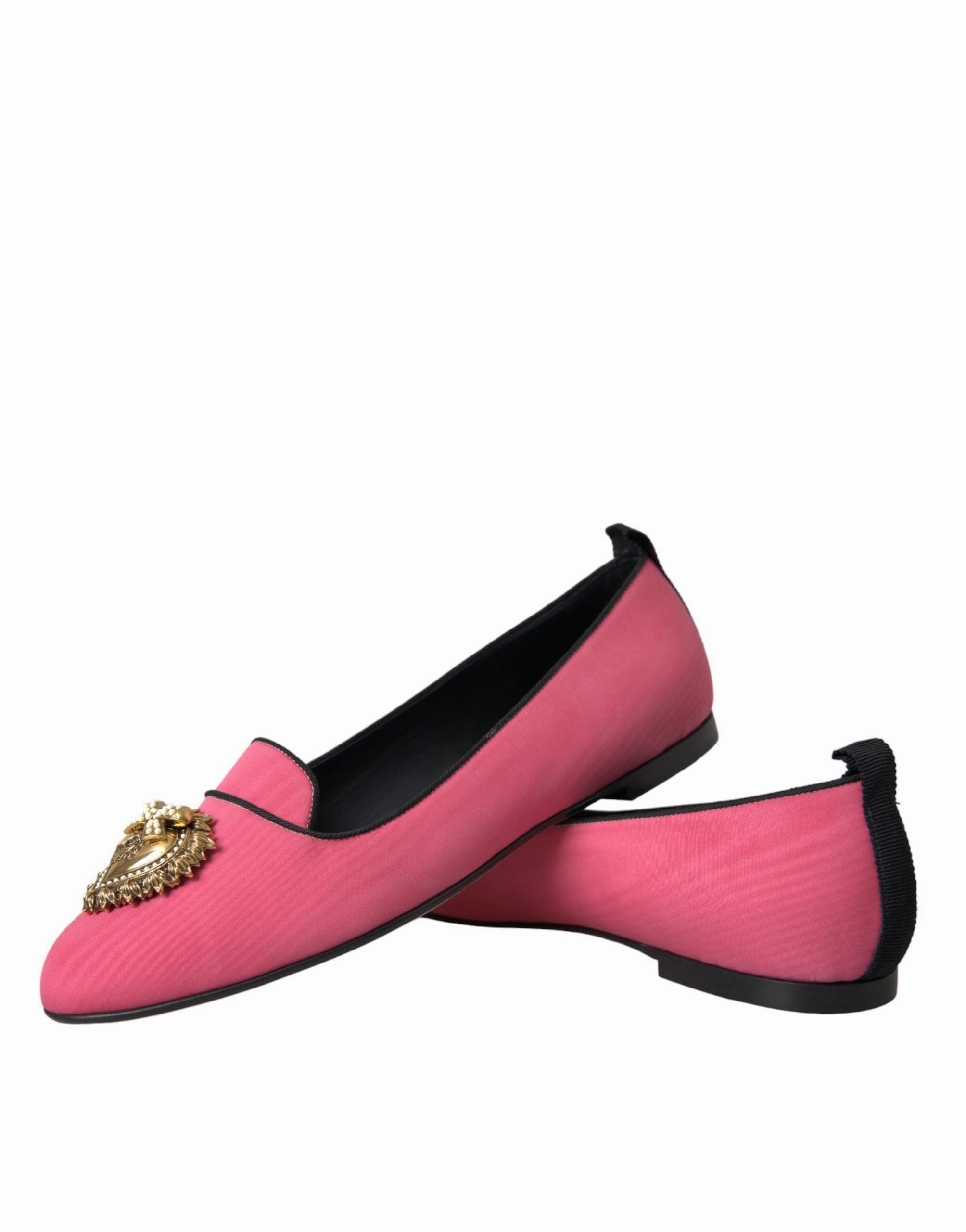 Dolce & Gabbana Pink Velvet Slip On Loafers Flats Shoes Size 12 Shoes Flats